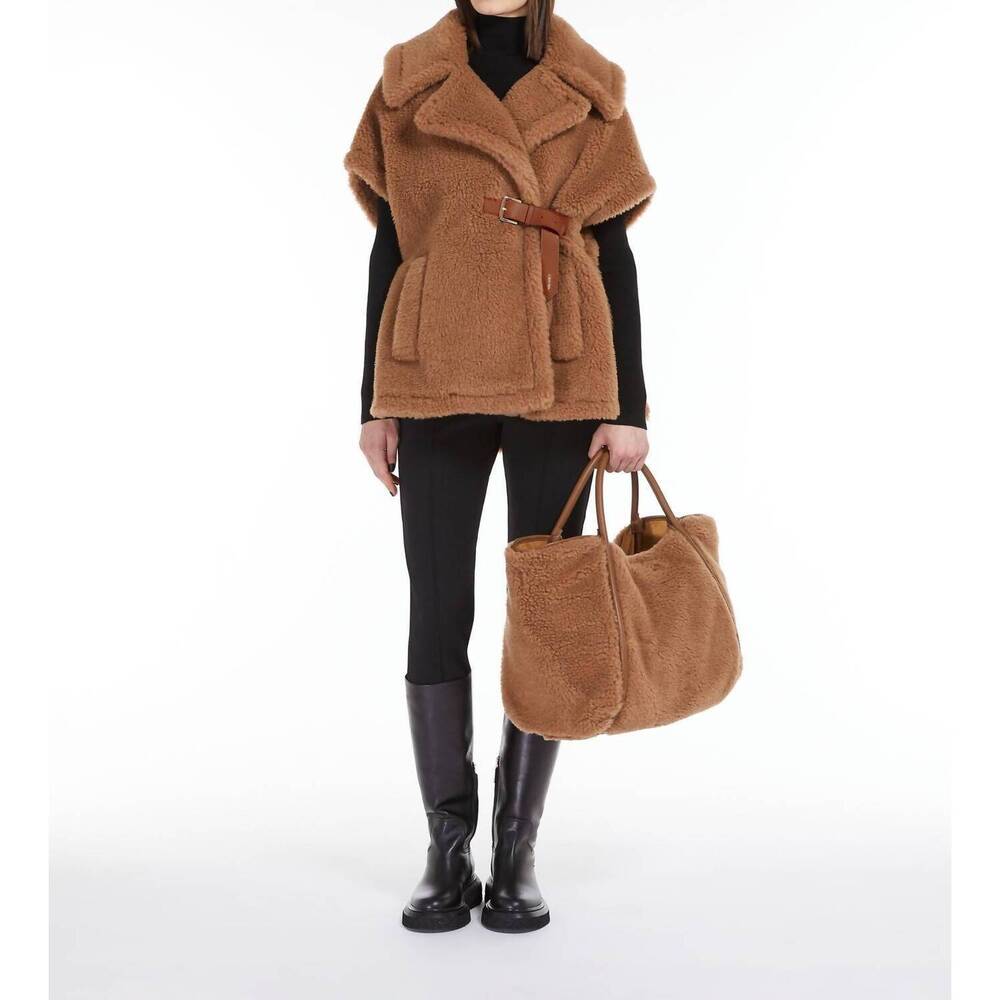 NEW MAXMARA newabavo teddy cape in camel - Picture 3 of 4